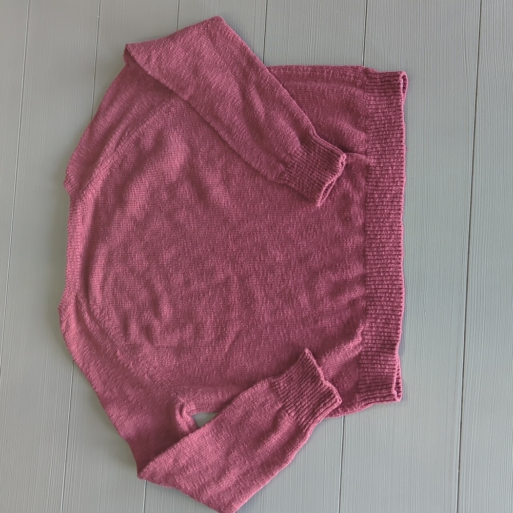 Express Women's Crew Neck Pink/Mauve/ Rose Tie Details Sweater Small S - Picture 6 of 6